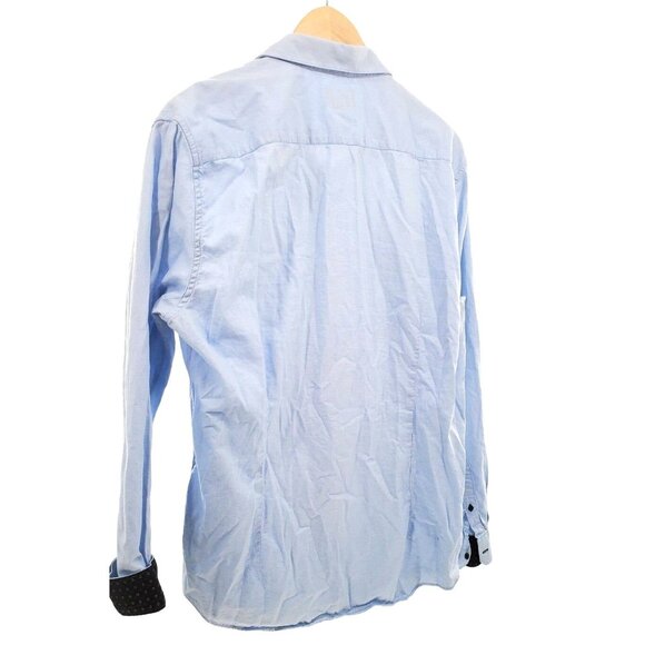 H&M XL Men Button down Collar Slim Fit Oxford Long-sleeve Light Dress Shirt - Picture 8 of 9